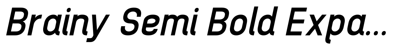 Brainy Semi Bold Expanded Italic